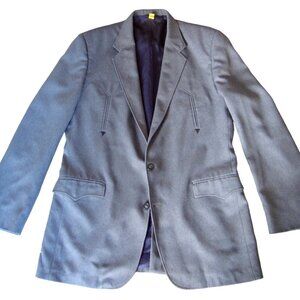 Vintage American Original Western Blazer Sport Jacket Mens Size 44 Gray USA MADE